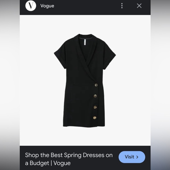 Mango mini black buttoned dress - Picture 9 of 9